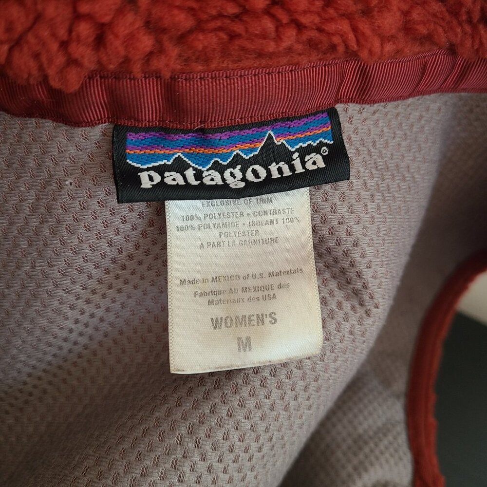 Patagonia Women’s Retro-X Heavy Pile Fleece Vest Red Size M - Picture 5 of 6